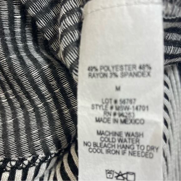 Wandering Dreams Striped Dress Size Medium black white vertical stripes mini - Picture 7 of 8